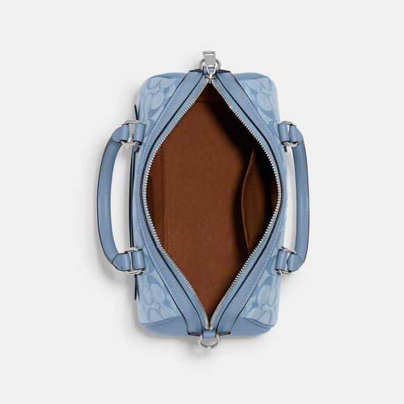 NWT Coach Outlet Rowan Satchel In Signature Chambray - Picture 4 of 6